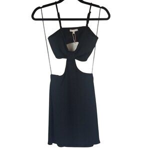 NWT GB Ribbed Knit Cut Out Women's Black Mini Dress SzS